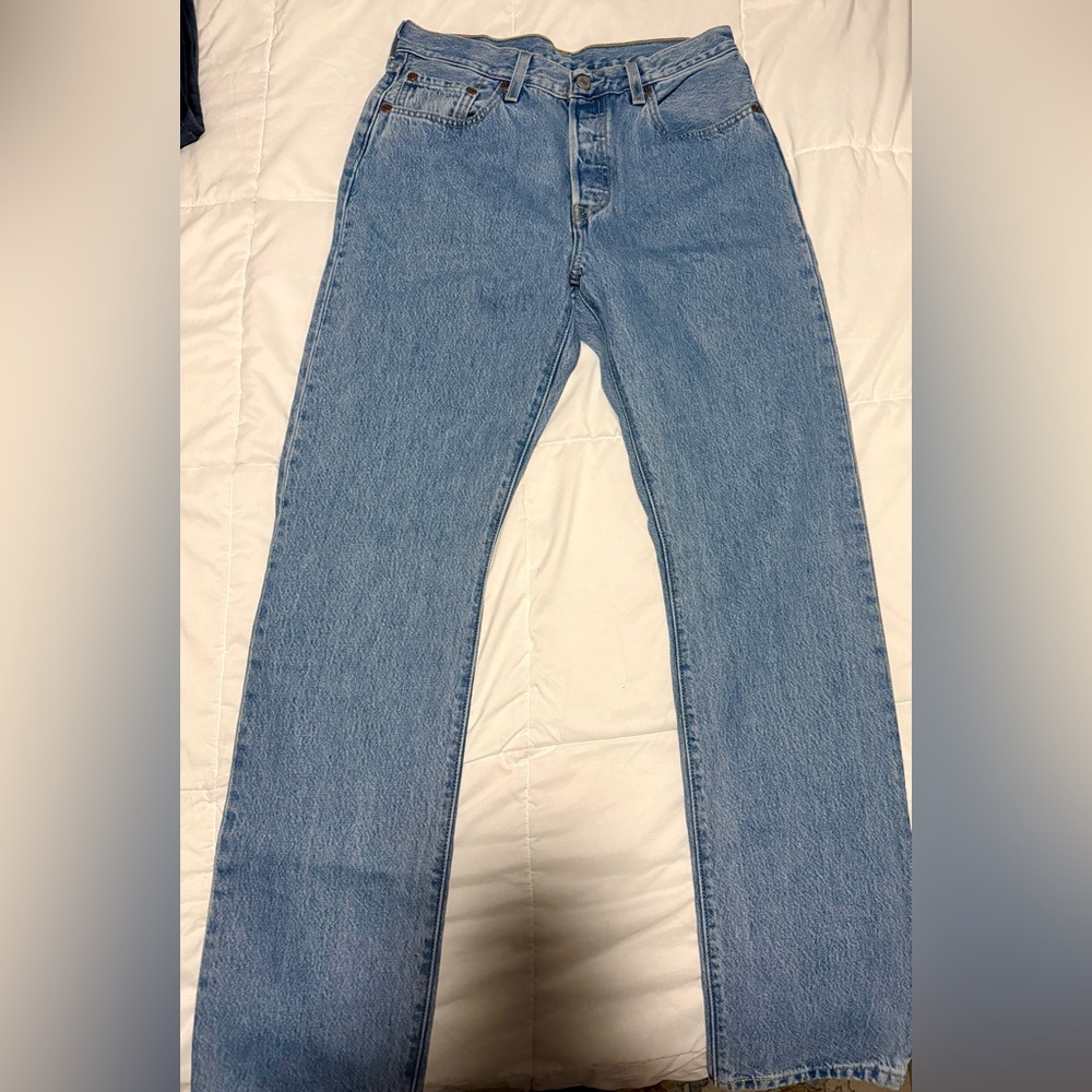 Vintage Levi 501 Blue Denim Jeans - Picture 2 of 4